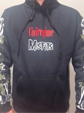 Civil Regime x Misfits Hoodie Men’s S NWT